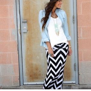 Chevron Maxi Skirt